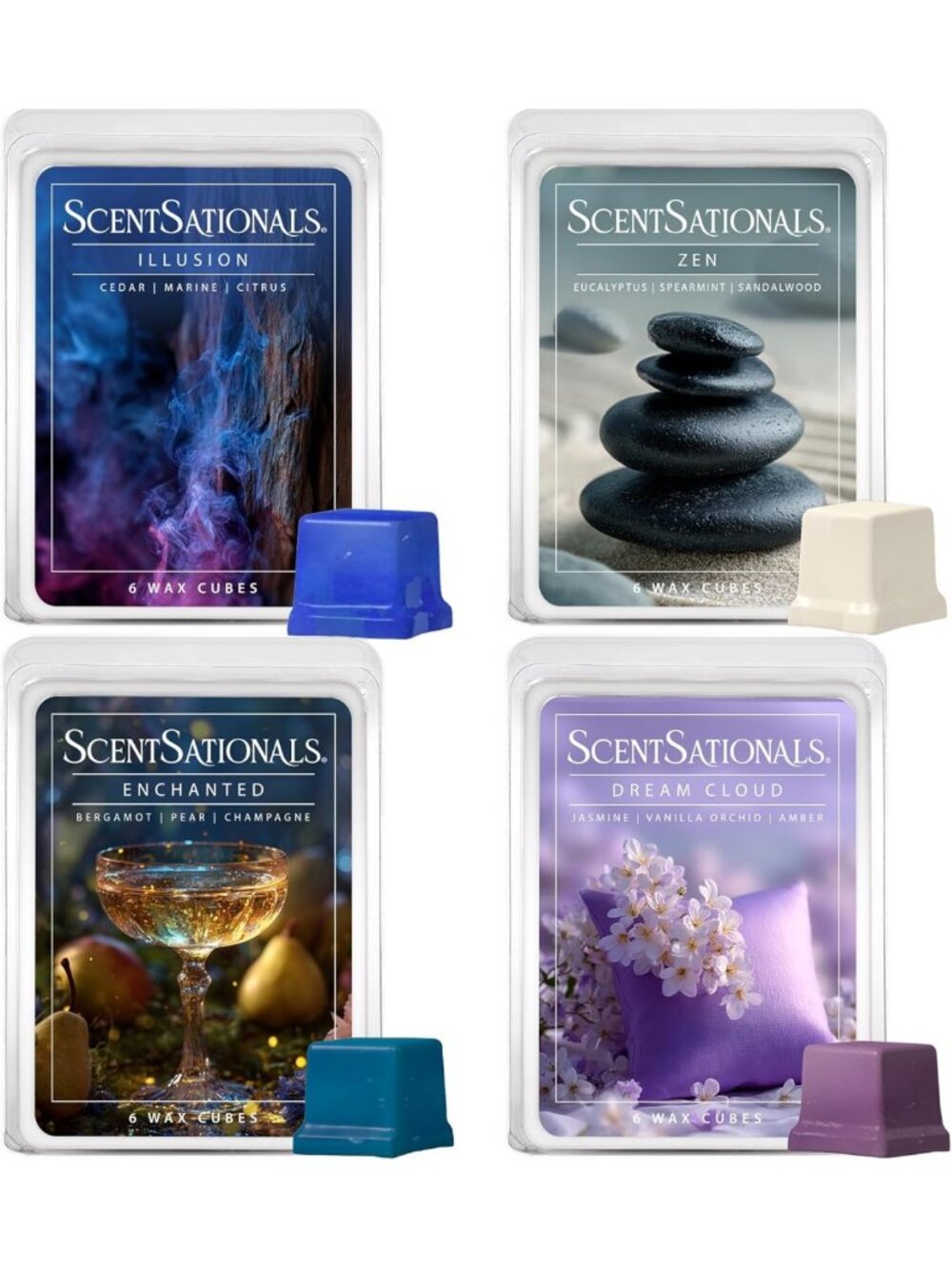 Scented Wax Melts Variety Pack - Tranquil Moodscapes for Relaxation
